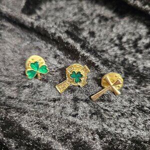 Collection of Cross, Shamrock pins